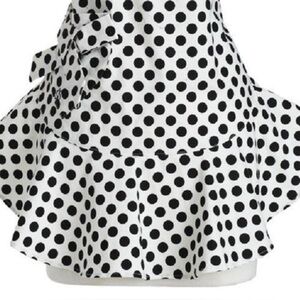 Polka Dot Apron with Ruffle Detail